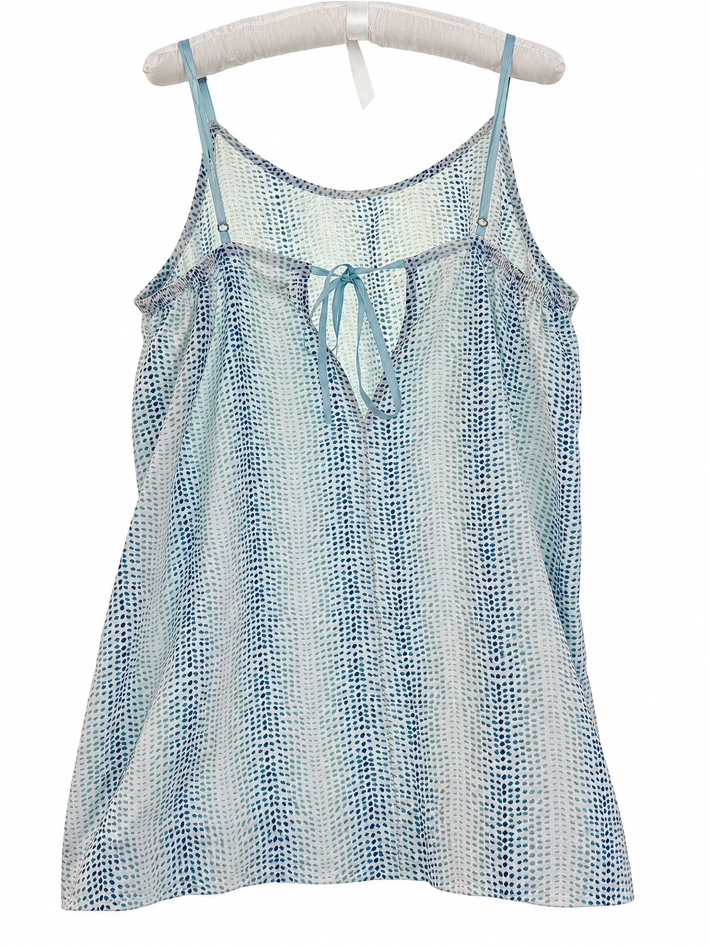 Carve Designs Blue & White Printed Cami Tank Top with Tie Back